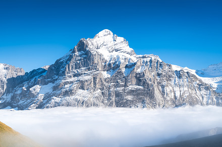Mountain scene in the Switzerland