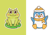 Cute Animal Stickers Bundle, an Animal Illustration by Creathub Studio (Thumbnail 3 of 4)