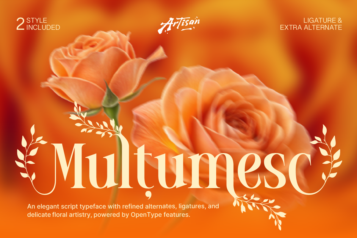 Mowina - Beautiful Floral, a Serif Font by Artisan Themes (Photo 12 of 12)