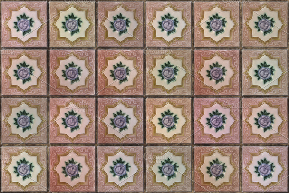Peranakan Tiles 2D (Tileable), a Texture Graphic by Fiat Lux (Photo 2 of 8)