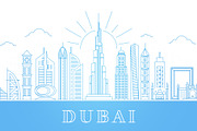 Dubai - Skyline, an Outline Icon by Uniko Studio (Thumbnail 1 of 6)