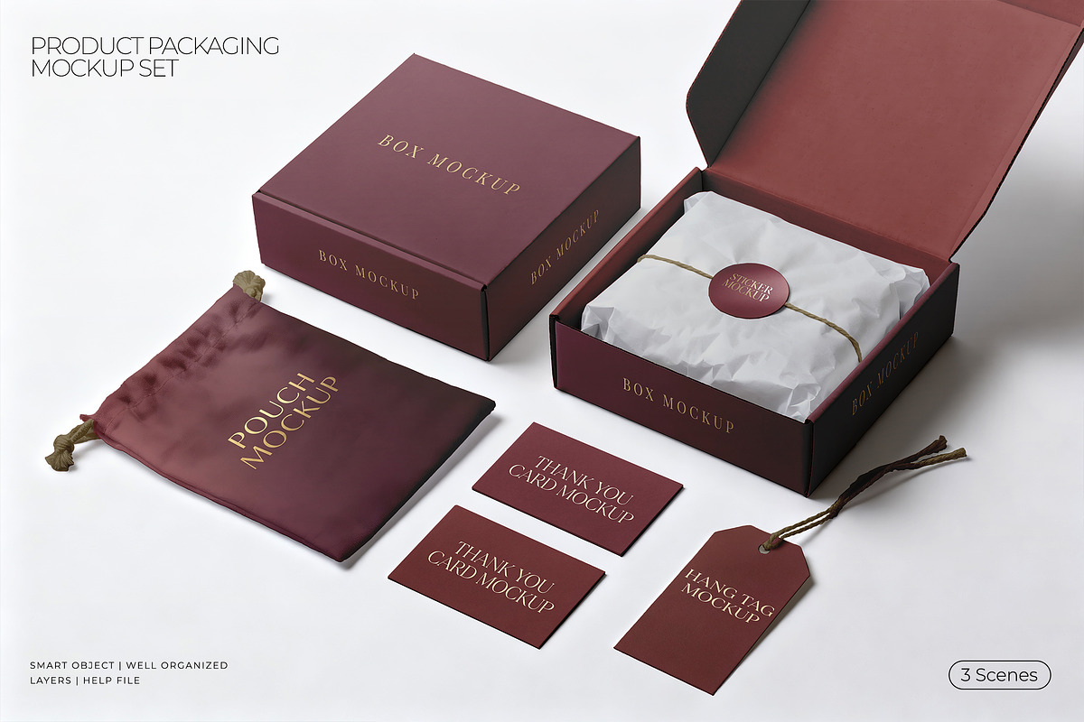 Product Packaging Mockup Set, a Cups & Container Mockup by Pitchlook.Studio (Photo 1 of 3)