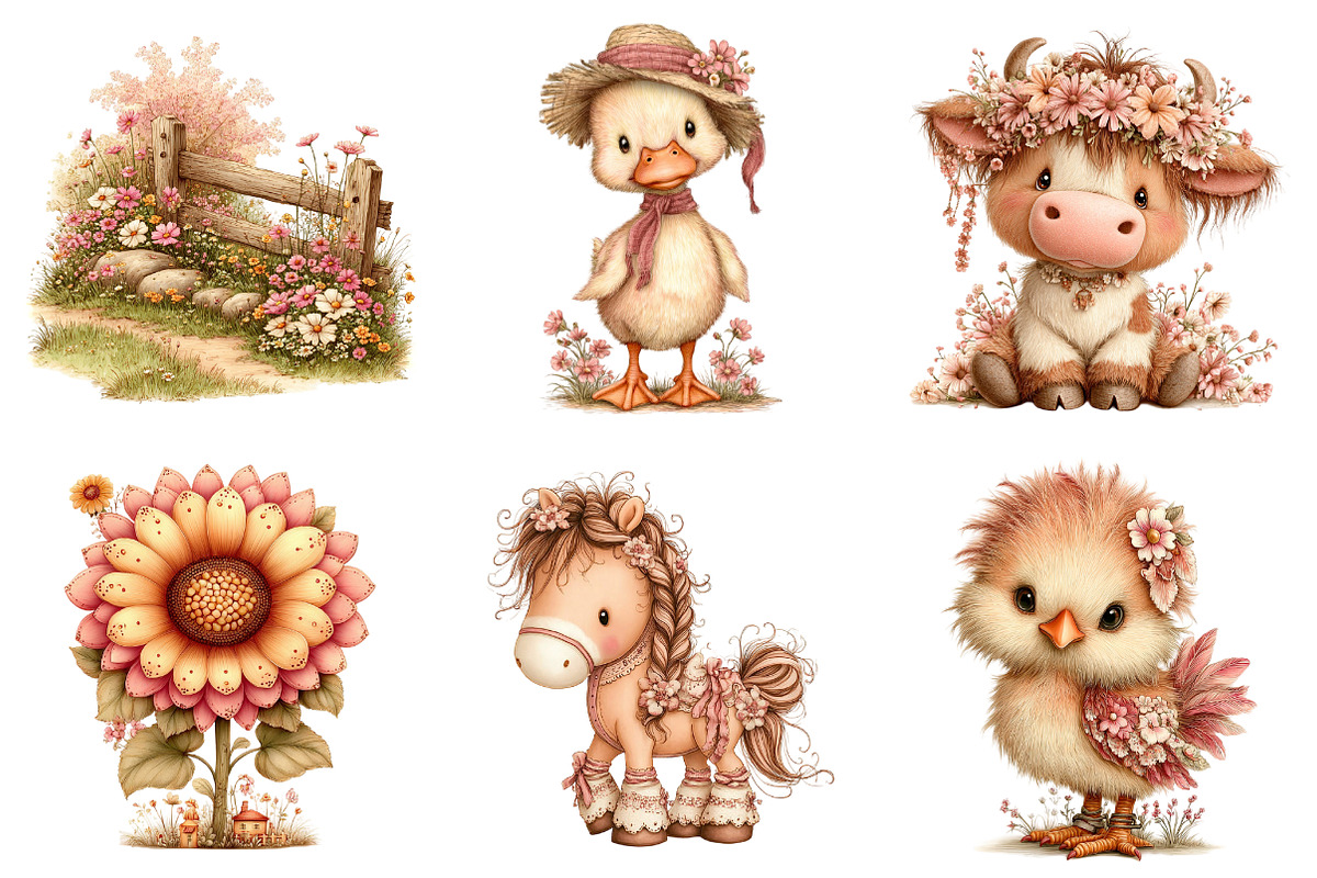 Watercolor Farm Clipart Bundle, a Seasonal Illustration by Daily.Designs (Photo 5 of 5)
