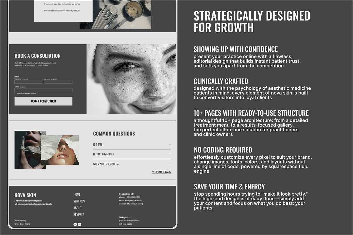 Aesthetic Medicine & Skincare Design, a Squarespace Template by Maria S. Studio (Photo 5 of 9)