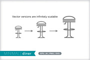 Minimal diner icons, an Outline Icon by Picture Window (Thumbnail 4 of 5)