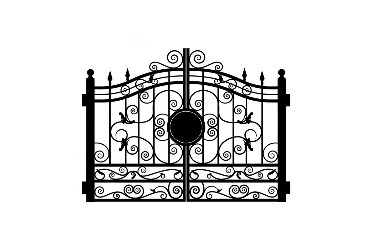 Ornate Wrought Iron Gate Vector Bund, an Illustration by Designs_River (Photo 6 of 47)
