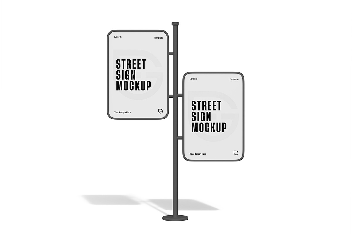 Double Side Sign Mockup