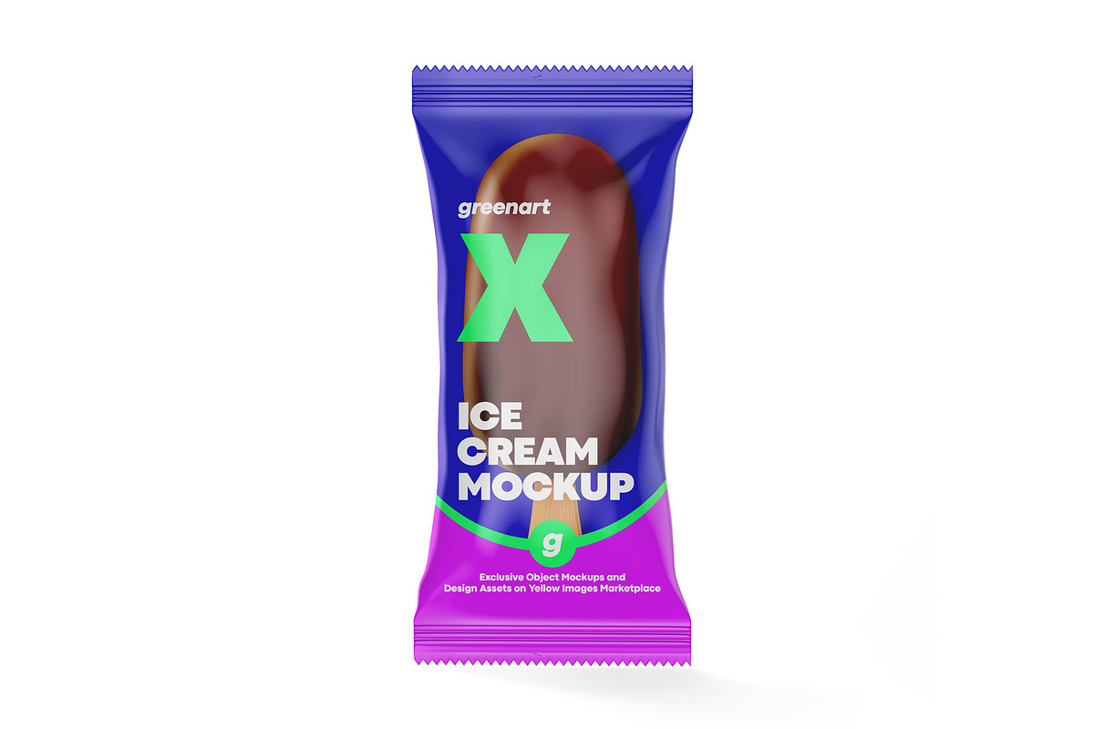 Ice Cream Bar Mockup, a Packaging Mockup by Green Art (Photo 1 of 5)
