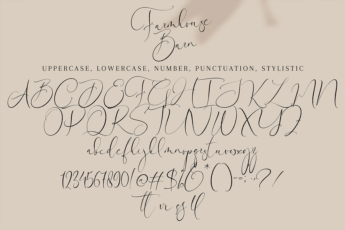 Farmhouse Barn, a Script Font by pineungtype (Photo 5 of 6)