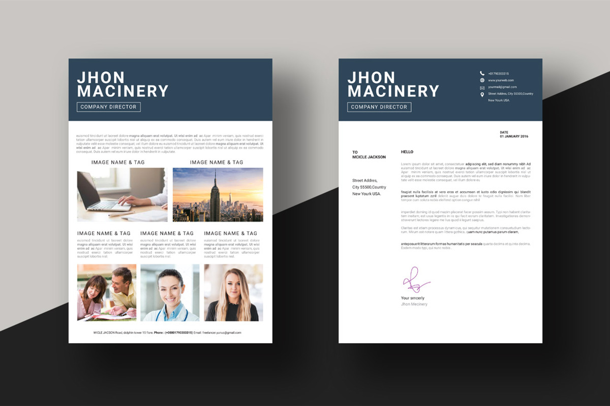 Modern Resume Design Template, a Resume Template by BrandlyTemplate (Photo 3 of 3)