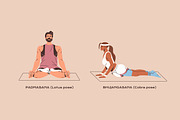 People in yoga poses, asanas set, a Sport Illustration by PaperTrident (Thumbnail 8 of 12)