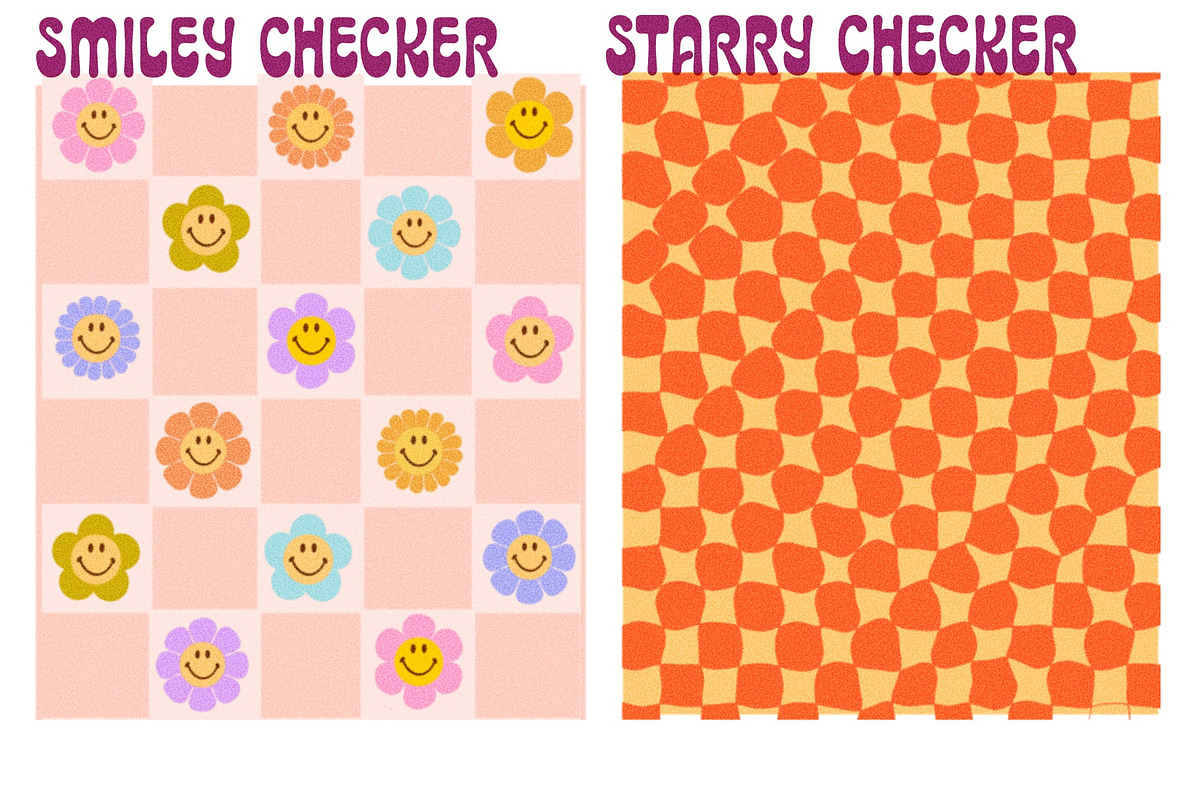 Checkered Patterns - trippy patterns, a Background Graphic by Dear Darling Design (Photo 4 of 17)