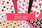 Ladybug Party Red,Pink, an Illustration by Mia's Graphic Design (Thumbnail 8 of 9)