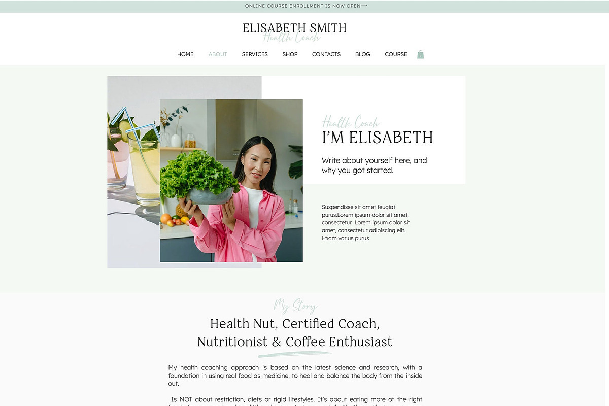 Wix Nutritionist Website Template, a Wix Template by Presentibox (Photo 8 of 10)