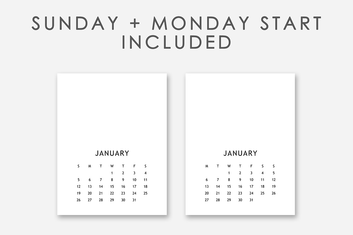 2027 Editable Calendar Template, a Poster Template by DesignStudioTeti (Photo 8 of 9)