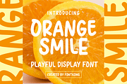 Orange Smile – Playful Display Font, a Sans Serif Font by overlaytemplates (Thumbnail 1 of 5)