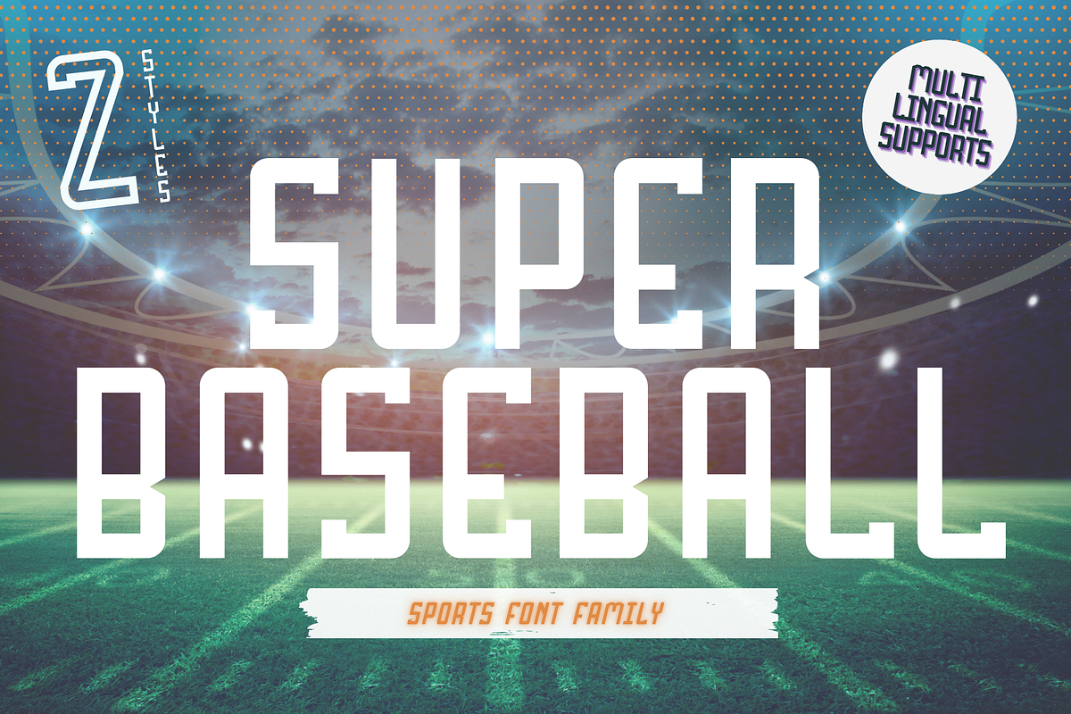 Super Baseball – Sporty font, a Sans Serif Font by Brown Cupple (Photo 1 of 10)