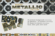 Modern Metallic Patterns, a Pattern Graphic by Megan Aili Designs (Thumbnail 2 of 12)