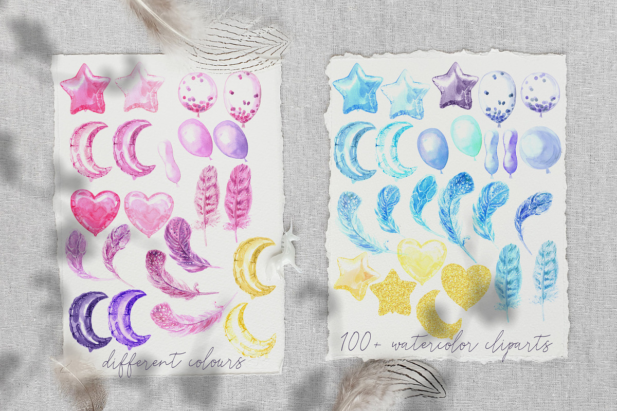 Party Balloons Watercolor Collection, an Animal Illustration by Cat In Colour (Photo 4 of 7)