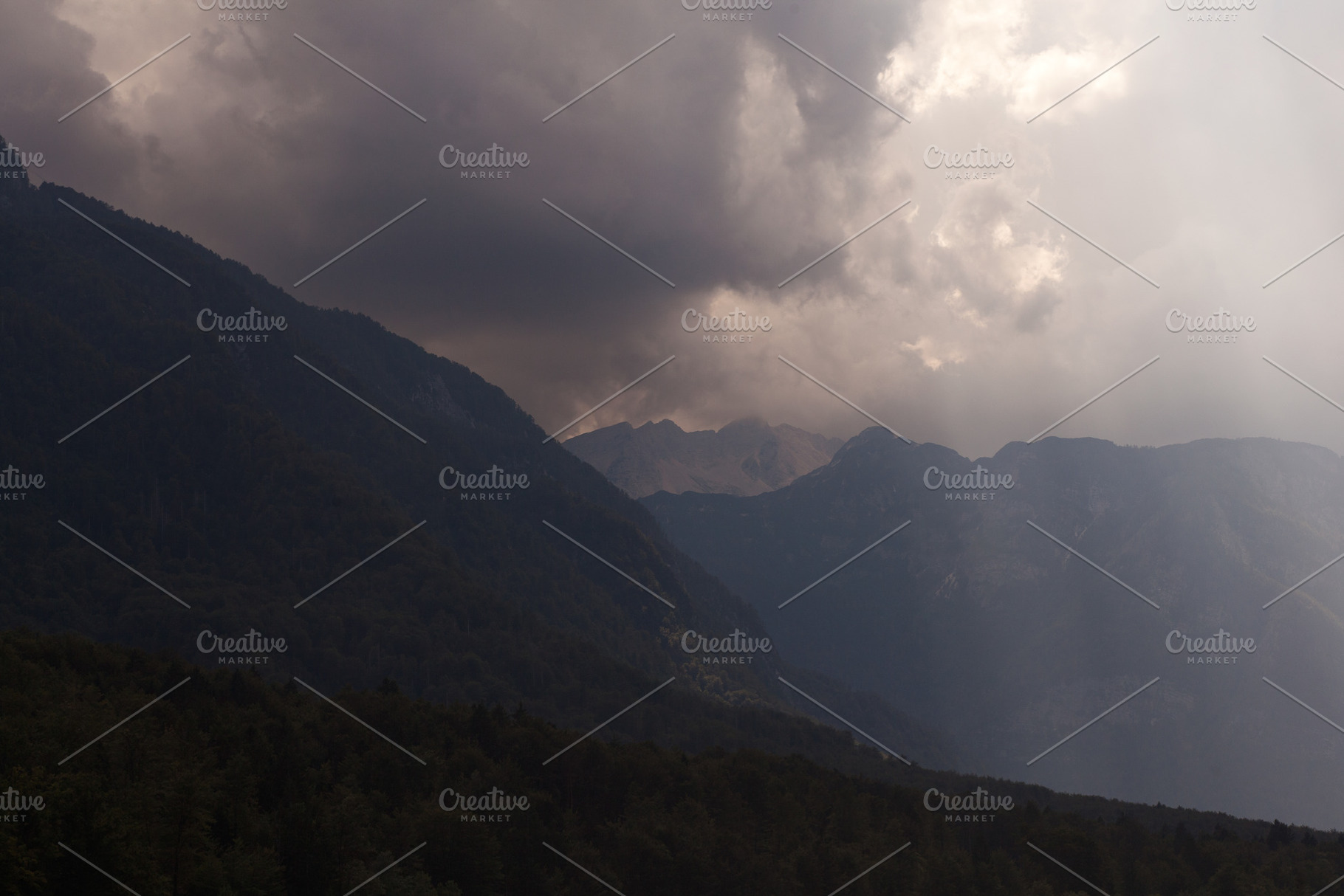Alps near the town of bohinj, a Nature Photo by Bepslabor