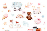 Baby watercolor toys, an Illustration by nathalieclaire (Thumbnail 2 of 10)