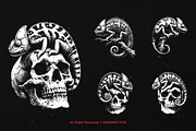 10 Bundle Dark Art Chameleon Lizard, an Illustration by Morspective (Thumbnail 3 of 7)