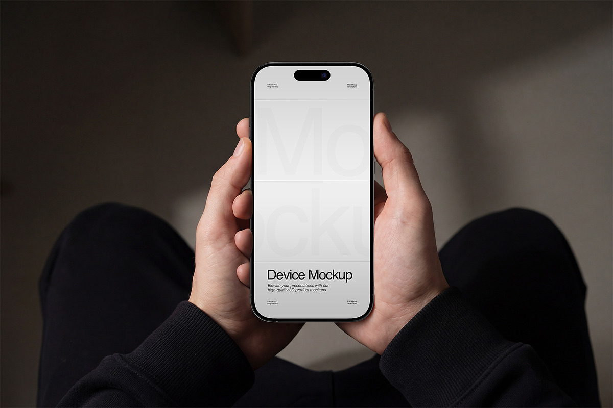 Hand Holding Device Mockup Scene, an iPhone Mockup by RamStudio2 (Photo 4 of 6)
