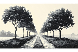 Black and white watercolor, a Nature Photo by Igor Tichonow