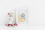 Nursery print mockup A3 A4 A5 A6, a Print Template by Grace White (Thumbnail 4 of 4)