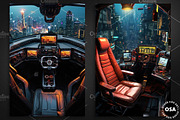 Cyberpunk Vehicle Interior Poster, a Background Graphic by Other Side Art (Thumbnail 4 of 5)