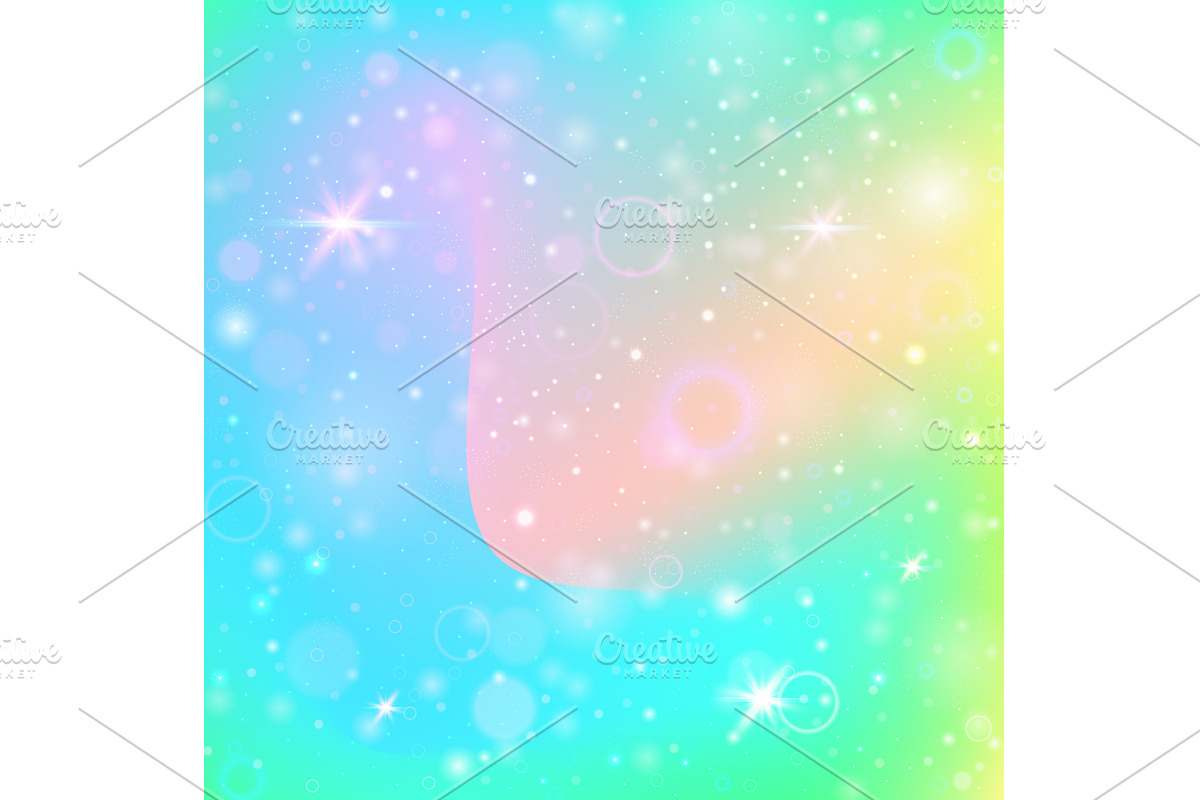 Kawaii Gradient. Green Rainbow, a Texture Illustration by Holo Art