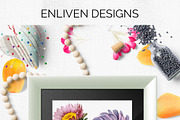 Flowers Aster Purple Clipart Vintage, an Illustration by Enliven Designs (Thumbnail 9 of 9)