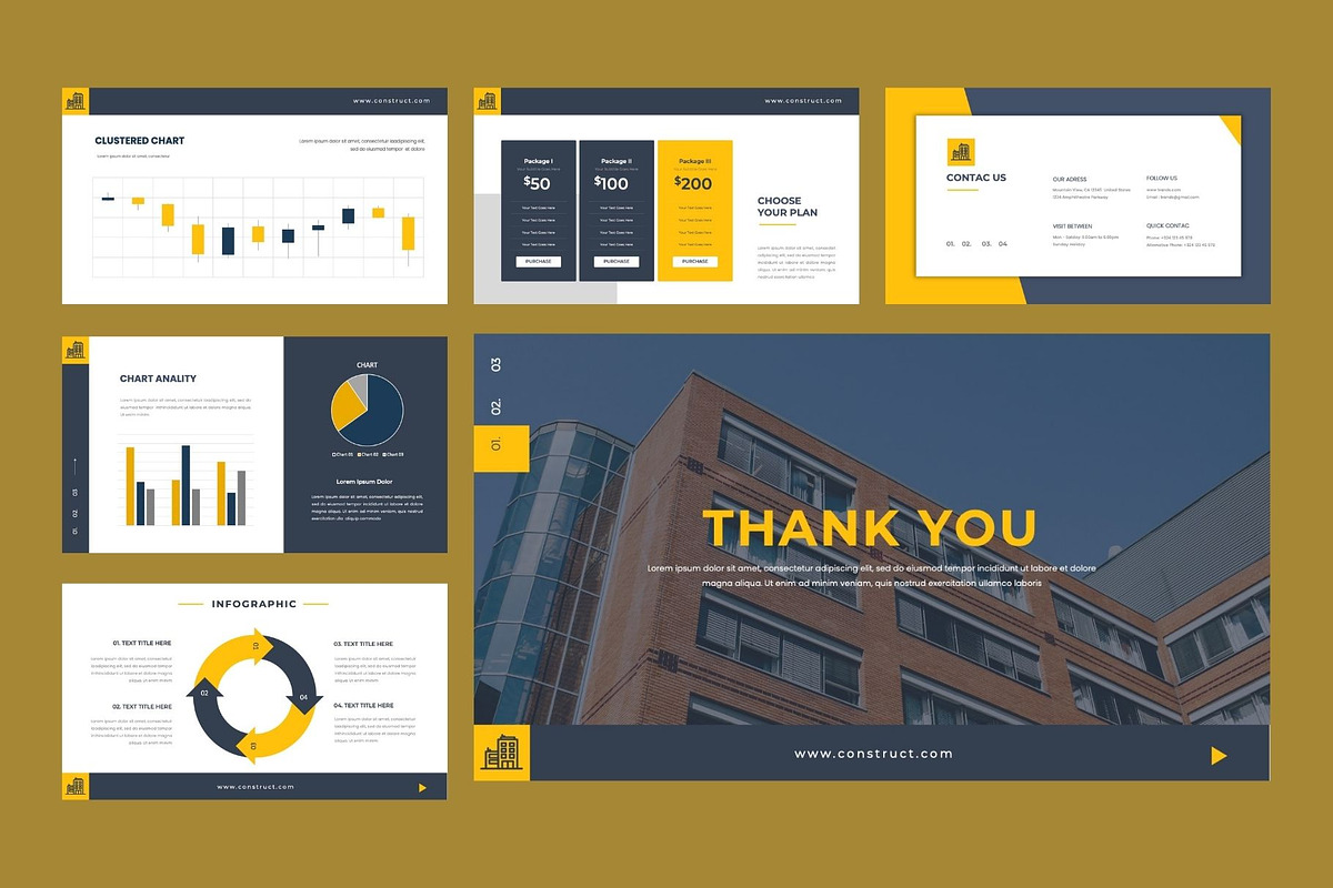 CONSTRUCT Business PowerPoint, a Presentation Template by Rizki Herdian (Photo 6 of 6)