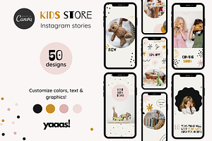 Kids Instagram Story Template Canva, a Social Media Template by Yaaas Design