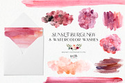Sunset Burgundy Floral Set, an Illustration by Kim Thoa Designs (Thumbnail 7 of 8)