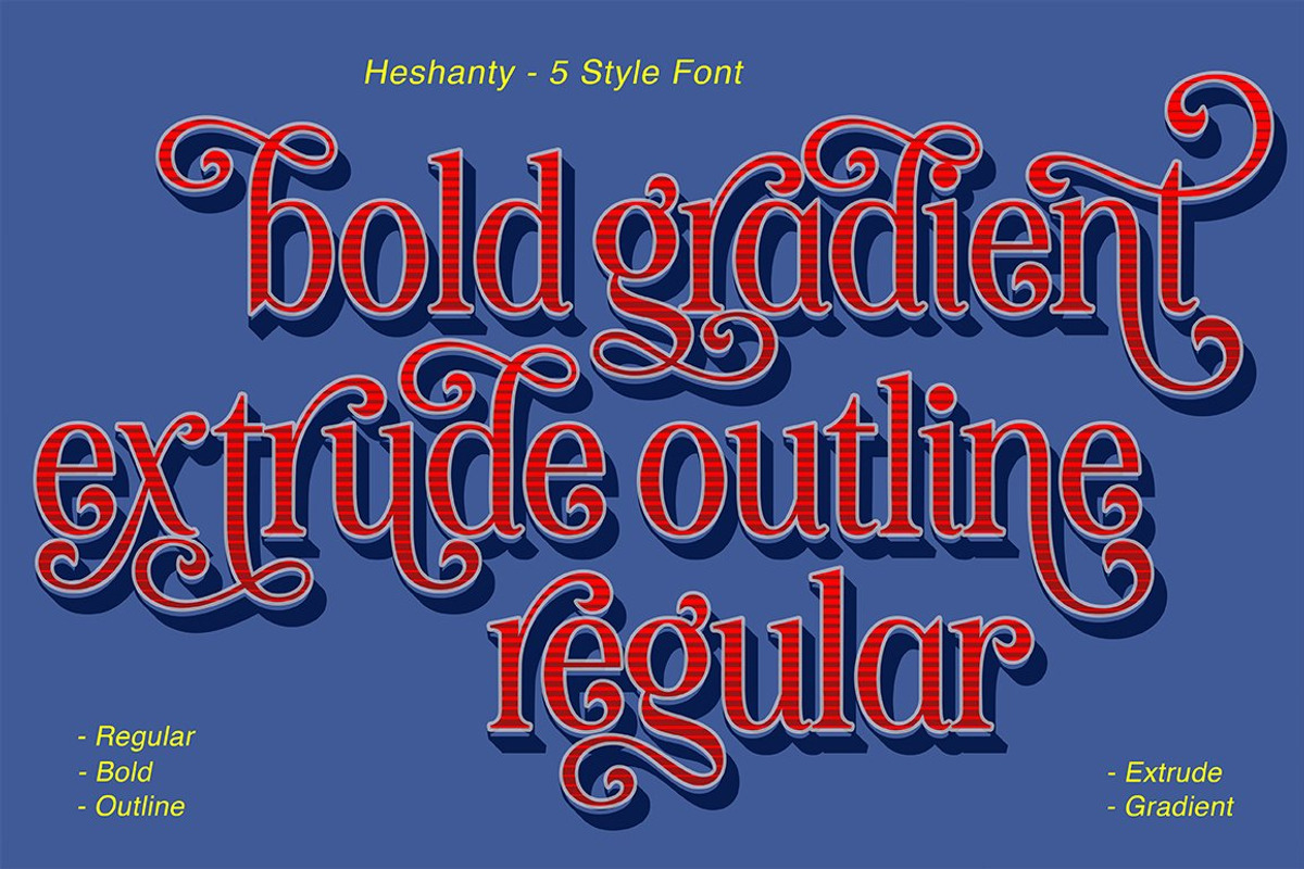 Heshanty 50% Discount, a Serif Font by Adam Azura (Photo 2 of 13)