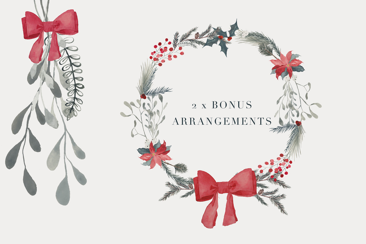 Merry & Bright - Watercolor Clipart, an Illustration by The Autumn Rabbit Ltd (Photo 2 of 3)