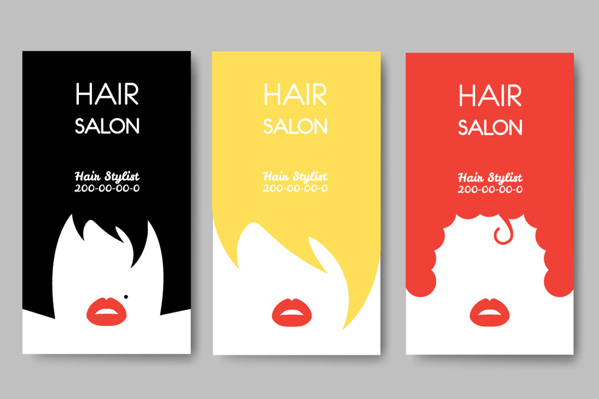 Hair Salon Business Cards, a Business Card Template by Yarko Malinova (Photo 2 of 4)