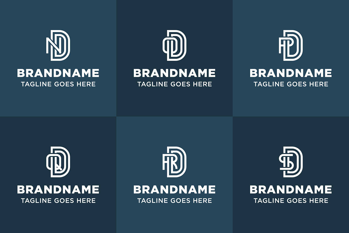 Letters NDD ODD PDD QDD RDD SDD Logo, a Branding & Logo Template by Pray Art Design Studio (Photo 2 of 2)