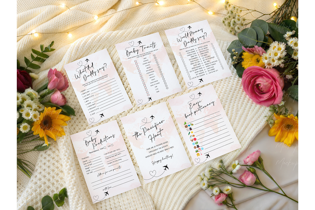 Set of 5x7 Cards Mockup, a Product Mockup by TatiMockup (Photo 3 of 4)