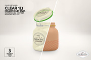 Clear 1Liter Mason Clip Jar Mockup, a Cups & Container Mockup by INCDesign (Thumbnail 6 of 9)