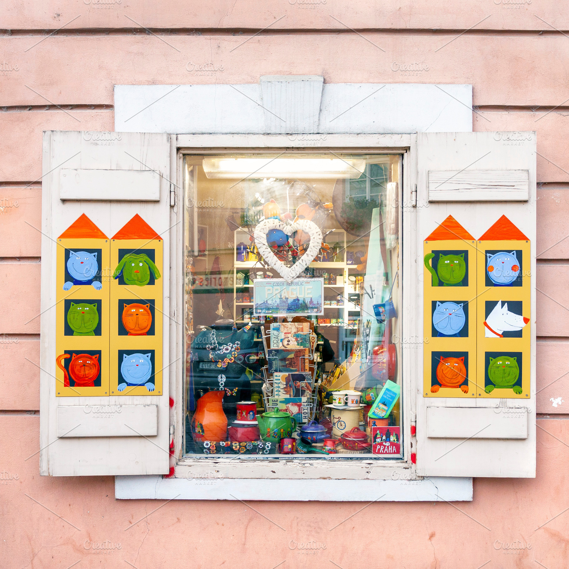 Gift shop window display in Prague, an Arts & Entertainment Photo by BOOCYS
