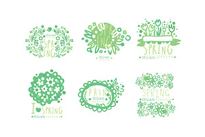 Spring Logo Templates Original, an Object Illustration by TopVectors