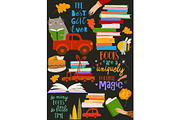 Cartoon Set With Funny Cat and Cars, an Animal Illustration by Maria Starus (Thumbnail 1 of 3)