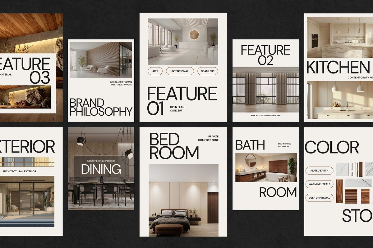 Modern House Interior IG Posts Canva, a Social Media Template by ShowUp! Studio (Photo 4 of 6)