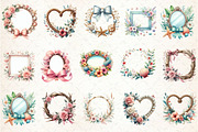 Coquette Coastal Summer Frame, an Illustration by Rose Art (Thumbnail 2 of 7)