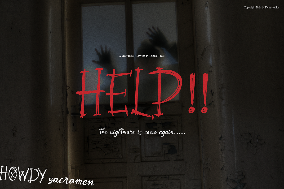 Howdy Sacramen | Horror Handwritten, a Font by Denustudios (Photo 8 of 15)