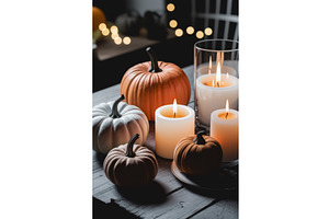 Cozy Autumn Evening With Candles And