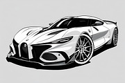 Fast Sport Car Outline Set, an Illustration by jahid234 (Thumbnail 6 of 9)
