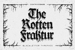 THE ROT FRAKTUR BLACKLETTER TYPEFACE, a Blackletter Font by CONTRIVEDAZE